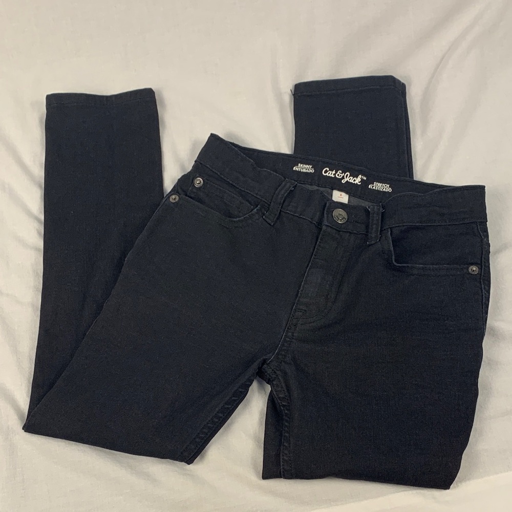 Cat & Jack Dark Denim Skinny Pants Size Boy's 8 Fall Minimalist Casual